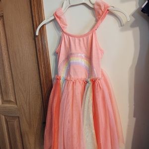 Cat and Jack 5T peach rainbow dress